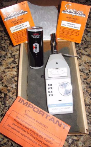 Simpson sound level meter 886-2 &amp; 890-2 calibrator in original box for sale