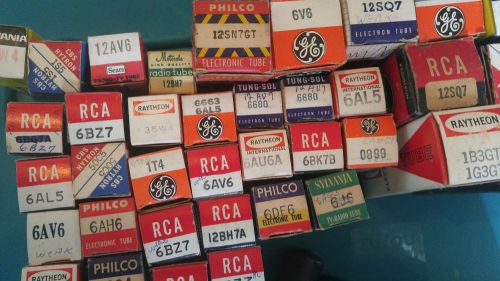RCA Raytheon Sylvania Tung Sol Philco old vintage radio tv tubes 56 total
