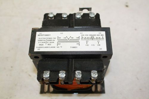 SQUARE D 9070T100D1 INDUSTRIAL CONTROL TRANSFORMER 0.1 kVA
