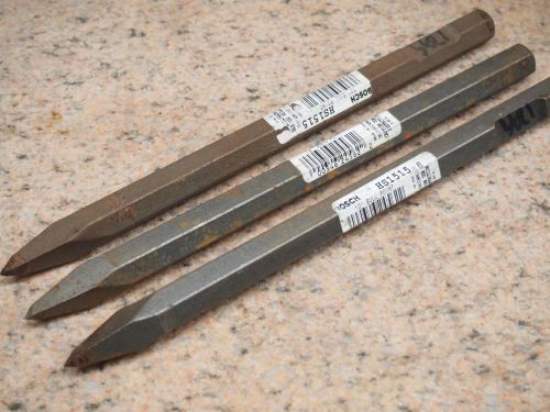 3 bosch hs1515 hex shank 12&#034; bull point bits for sale