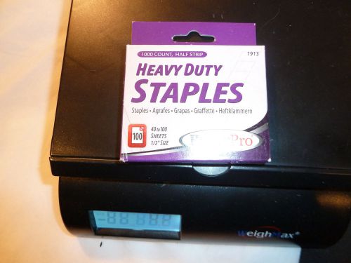 PaperPro Heavy-Duty Staples, 1/2 inch Leg Length, 1000/Box