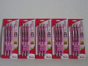 NEW 5 PENTEL 3 PACK BCRF ENERGEL LIQUID GEL 0.7mm MEDIUM BLACK INK PENS 24237