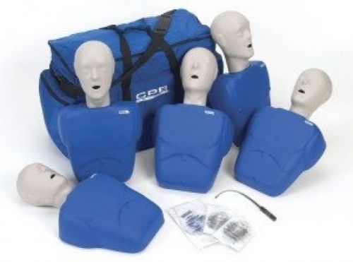 Cpr prompt 5 pack adult/child manikins w/50 lf06100u lung bags nylon carry case for sale