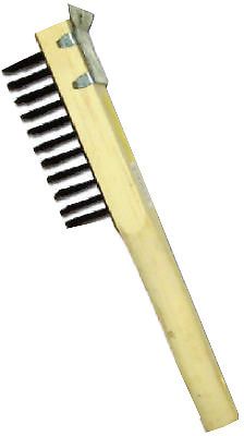 ABCO PRODUCTS Wire Scratch Brush With Scraper, Steel &amp; Wood