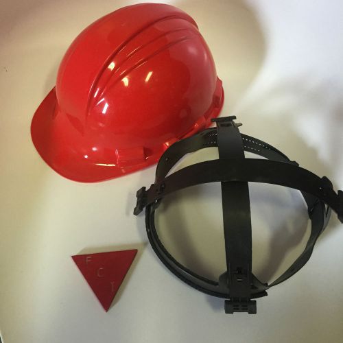 Hard Hat, FrtBrim, Slotted, 4Pinlock, Red A59150000
