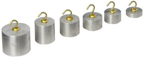 United Scientific WSAL06 Aluminum Hooked Weight Set, One Each of 100g, 50g, 40g,