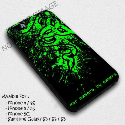 484 green razer logo design case iphone 4/4s, 5/5s, 6/6 plus, 6/6s plus, s4 for sale