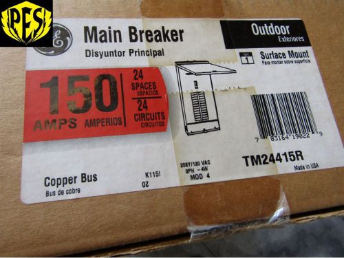 NEW GE TM24415R THREE PHASE 24 CKT 150A MAIN BREAKER N3R OUTDOOR LOADCENTER