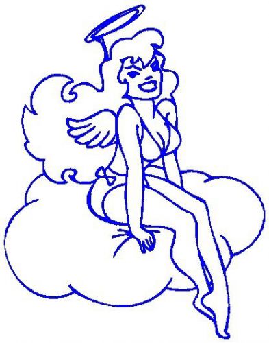 30 Custom Blue Sexy Angel Personalized Address Labels