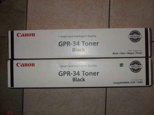 2 BOXES CANON GPR-34 BLACK TONERS 2786B003AB