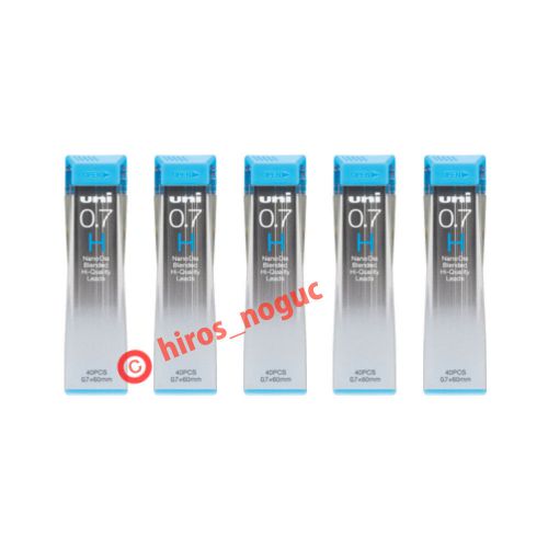 Uni NanoDia Mechanical Pencil Lead 0.7 mm, H 0.7mm, 40Leads each, 5pcs set