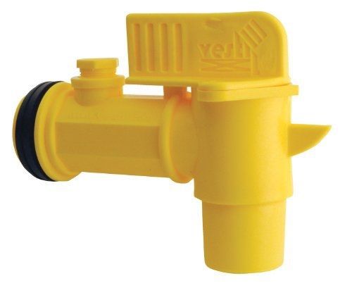 Vestil jdft-6pkg plastic manual handle jumbo drum faucet, fits 2&#034; drum openings, for sale