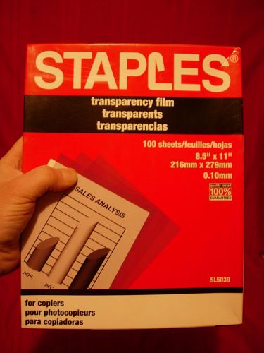 STAPLES TRANSPARENCY FILM SL5039 - 93 SHEETS