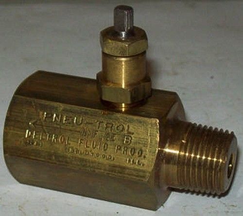 Deltrol pneu-trol 3/8&#034; brass needle valve nmf25b for sale
