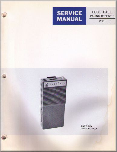 Johnson Service Manual CODE CALL PAGING RECEIVER VHF