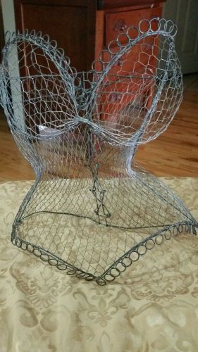 VINTAGE WIRE METAL MESH DRESS FORM CORSET RARE!