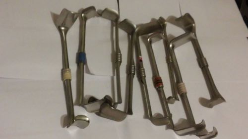 Lot of 9 Double End Thoracic Retractor General Surgical Instruments