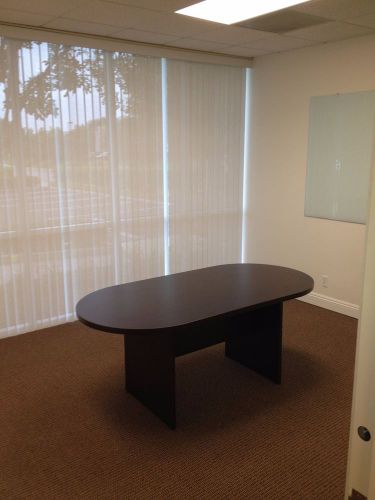 Conference table - racetrack espresso 6ft for sale