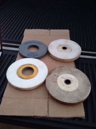 Grinding Wheel Lot.  4 Wheels. Various Widths. All Appear To Be New. Labels Worn