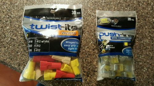 1 Package of Twist-its &amp; 1 Packages of Push-ins Wire Connectors Cambridge