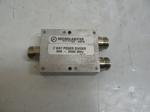 MICROLAB/FXR D2-64FN 2 WAY POWER DIVIDER 800-2500 MHZ