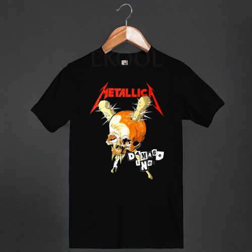 Metallica Damage Inc Live Tour Black T-shirt James Hetfield Metal Rock Band