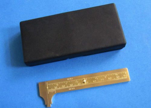 3&#034; pocket vernier caliper brass -80 mm sliding gauge tool beads coins measuring for sale