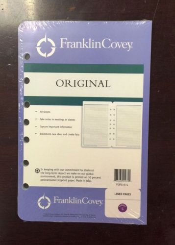 Franklin Covey Planner Refill Original Lined Pages 5 1/2 x 8 1/2 FDP21974