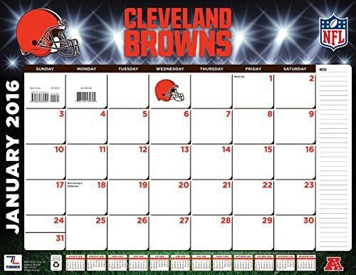 Turner Cleveland Browns 2016 Desk Calendar, January-December 2016, 22 x 17&#034;
