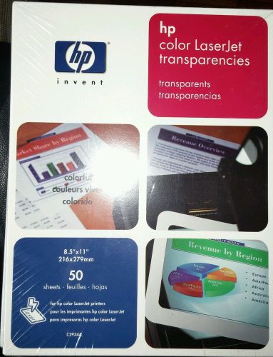 NEW SEALED 50 HP Color Laserjet Transparencies Film Sheets 8.5 x 11&#034; C2934A