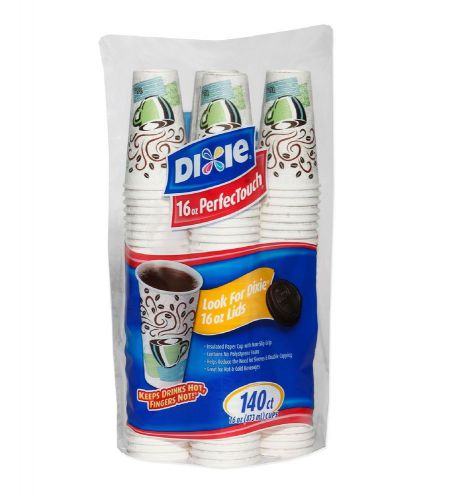 Dixie - PerfecTouch Insulated Paper Hot Cup 16 oz. Coffee Haze Design - 140 C...