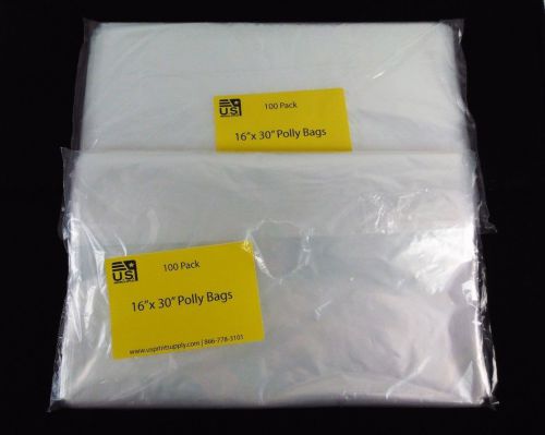 Screen Printing Supplies 200 16&#034;x30&#034; Clear Flat Poly Bags Open Top