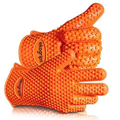 Highest Rated Heat Resistant Silicone BBQ Gloves L/XL - The Original Ekogrips