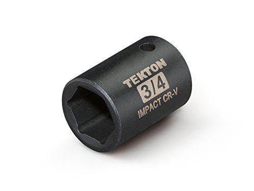 TEKTON 47755 1/2-Inch Drive by 3/4 in. Shallow Impact Socket, Cr-V, 6-Point