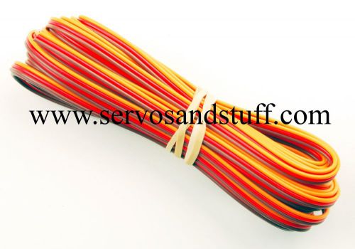 25 ft. of 24 AWG Servo Wire (Brown,Red,Orange) Roll Bulk JR Color   US Shipped!!