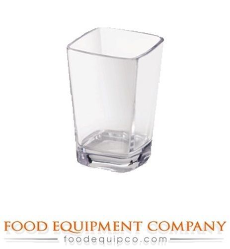 GET Enterprises SW-1435-CL 3 oz. Clear Plastic Square Tasting/Shot Glass  -...