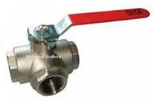 Central boiler 3-way valve, brass 3/4&#034; fip for sale