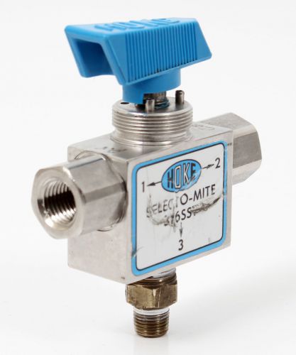 Hoke 316sst stainless selecto-mite 316sst 3-way ball valve 1/4&#034; npt, 7165f4y for sale