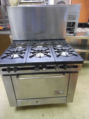 Southbend 6 burner gas range with oven, model 300f, spotless inside and out for sale