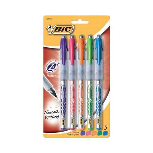 BIC Z4 Bold Rollerball Pen Rubber Grip Comfort Control Liquid Ink Fluid Write