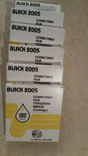 LIQUID PAPER TYPEWRITER RIBBON ***6 BLACK 2004 CARTRIDGE. NEW IN BOX***