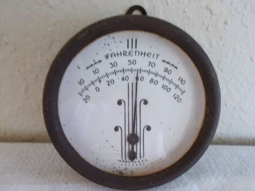 Antique Vintage Industrial Temperature Gauge Thermometer Steampunk