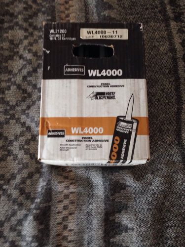 Case Of 12 White Lightning Panel Construction Adhesive WL4000 12 10oz cartridges