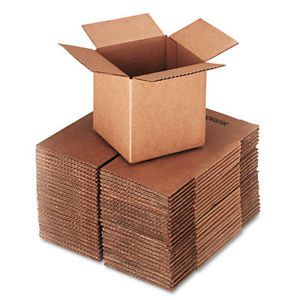 Brown Corrugated - Cubed Fixed-Depth Shipping Boxes, 6l x 6w x 6h, 25/Bundle