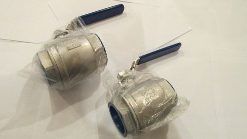 2-Stainless Steel ball valves, 2&#034; 1000WOG, lockable lever