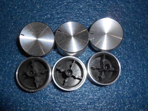 POLISHED ALUMINUM KNOBS / SIX KNOBS / 1-15/16 BY 1-1/16&#034; / 6 KNOBS / -- LOT 810
