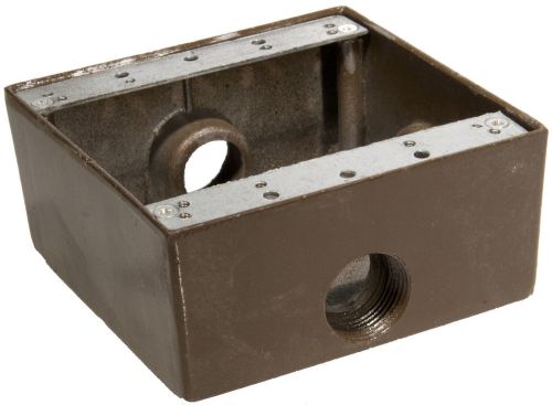 Morris products weatherproof boxes in bronze with outlet holes 0.75&#034; in bronze for sale