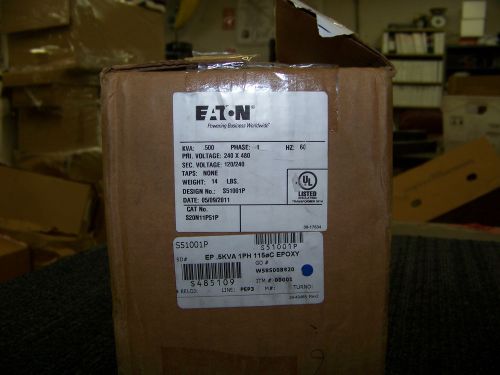 Eaton transformer 1 phase pri. volts 240 x 480 kva .500 60 hz s20n11p51p new for sale