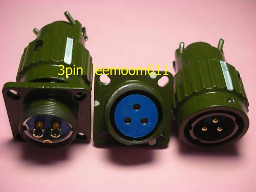 4pcs military gold 3-pin twist male female connector,3pm for sale