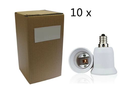 10x e12 to e26/e27 adapter converts chandelier socket e12 to medium socket e26 for sale